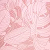 A close-up pattern of stylized tropical leaves. Podgląd zdjęcia produktu