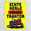 Echte Kerle fahren Traktor Metallschild XL in 21x28 cm in Produktbild-Vorschau 2