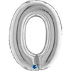 14"/Ø36cm Mini Zahlen Folienballon | Silber #0 Produktbild-Vorschau 1