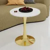 STILVORA Couchtisch mit rundem Marmor-Tischplattenfinish Produktbild-Vorschau 2