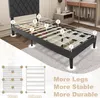 TRMLBE Bettgestell 90x200 cm Gästebett Metallbett mit Leder Produktbild-Vorschau 7