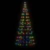 vidaXL Choinka LED na maszt 200 LED wielokolorowa 180 cm Podgląd zdjęcia produktu 3