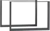 Two black metal table legs are shown against a white background. Produktbild-Vorschau
