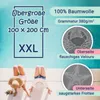 Strandtuch XXL aus Baumwolle, 100x200 cm, grau mit Produktbild-Vorschau 2