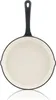 A top-down view of a black and cream enameled cast iron frying pan. Produktbild-Vorschau