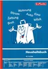 A blue cover of a household budget book with a cartoon shopping bag character and text in German. Anteprima dell’immagine prodotto