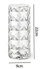 A clear, well-lit product shot of a crystal diamond table lamp with dimensions indicated. Produktbild-Vorschau