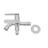 A stainless steel washing machine faucet with a separate washer. Podgląd zdjęcia produktu