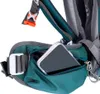 A close-up view of a backpack's side pocket holding a smartphone. Produktbild-Vorschau