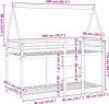 vidaXL Poschodová posteľ so strechou 80x200 cm z masívneho Náhľad obrázku produktu 8