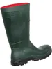 A single green rubber boot with a red interior, shown from the side against a white background. Produktbild-Vorschau