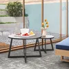 Outsunny Set de 2 tables d'appoint Empilable Table de Voir les images du produit 9