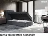 MEBLINI Boxspringbett mit Bettkasten - Gepolstert Produktbild-Vorschau 3