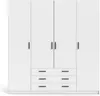 Spell Kleiderschrank B183 cm 4 Türen und 3 Schubladen weiß. Produktbild-Vorschau 1