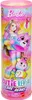 A cylindrical package for a Barbie Cutie Reveal doll series featuring Care Bears. Produktbild-Vorschau