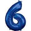 Fóliový balón 6 modrý 55x88cm Náhľad obrázku produktu 2