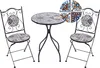 BELIANI Balkon Set Schwarz u. Blau aus Metall Mosaik Muster Produktbild-Vorschau 1