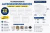 20 mini-boîtes en plastique transparentes avec couvercle Voir les images du produit 1