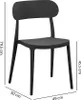Lot de 4 chaises en polypropylène avec fibre de verre, Voir les images du produit 4