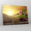 Bilder auf glas - Morgen Bauernhof Feld Plantage - 70x50cm Produktbild-Vorschau 4