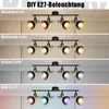 ZMH reflektor sufitowy vintage czarna lampa sufitowa 4 Podgląd zdjęcia produktu 8