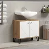 trendteam Touch Bad Waschbeckenunterschrank Weiß/Eiche Produktbild-Vorschau 6