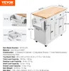 VEVOR kuchyňský ostrůvek Kuchyňský vozík 1100x450x825mm Náhled obrázku produktu 7