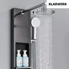 KLARWERK® BEN | Duschpaneel Edelstahl Schwarz Kopfdusche & Produktbild-Vorschau 5