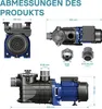 Pool Pumpe 10800 l/h 180 W Schwimmbadpumpe Filterpumpe Produktbild-Vorschau 7
