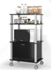 A kitchen cart with a microwave and storage cabinet. Náhľad obrázku produktu