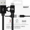 Xqisit Kabel Bawełna Usb C 3.0 Czarny /Black 1.8M 27749 Podgląd zdjęcia produktu 1