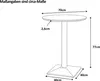 Bistrotisch Schweizer Kante massiv Akazie naturfarben 70 cm Produktbild-Vorschau 8