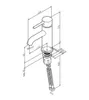 A technical drawing of a faucet with dimensions. Produktbild-Vorschau