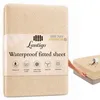 Lantigo Spannbettlaken wasserdicht Frottee 70x190 cm Beige, Produktbild-Vorschau 1