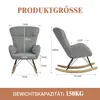 Grau Schaukelstuhl Relaxstuhl Gepolsterter Sessel Produktbild-Vorschau 2