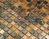 braunes Mosaik mit goldenem Metallicstaub. Poolmosaik in Produktbild-Vorschau 1
