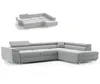 A light gray sectional sofa is shown against a white background. A smaller, faded image of the same sofa is displayed above it. Produktbild-Vorschau