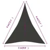 vidaXL Voile d'ombrage 160 g/m² Anthracite 3x4x4 m HDPE Voir les images du produit 10