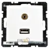 Berker 3315398989 USB/3,5 mm Audio Steckdose polarweiß, Produktbild-Vorschau 2