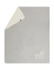 A light gray blanket with a cream-colored corner folded back, displayed on a white background. Produktbild-Vorschau
