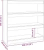 vidaXL Bücherregal/Raumteiler Weiß 100x30x103 cm Produktbild-Vorschau 7
