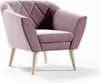 BETTSO Sessel Velvet Relaxsessel mit Holzbeinen Produktbild-Vorschau 1
