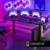 CASARIA® Scrivania Regolabile 160x60x73-118cm con Porta Anteprima dell’immagine prodotto 2