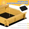 Outsunny Sandkasten mit Dach, Sandkiste aus Holz mit Produktbild-Vorschau 6