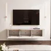 IDOHOME-Hängendes TV-Lowboard AZELIA, geriffelte Fronten Produktbild-Vorschau 4