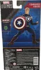 The back of a Marvel Legends Commander Rogers action figure packaging, showing the figure and details about the 'Build-a-Figure' component. Produktbild-Vorschau