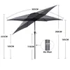 Deuline Alu Sonnenschirm Ø300cm Gartenschirm Produktbild-Vorschau 2