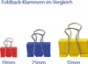 72x Büroklammer Heftklammer Binder Clips Dokumenten Clip Produktbild-Vorschau 6