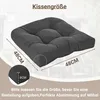 Stuhlkissen Outdoor 2er Set, Sitzkissen Halbrund 48x48 cm, Produktbild-Vorschau 3