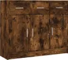 vidaXL Příborník Kouřový dub 91x28x75 cm Dřevěná konstrukce Náhled obrázku produktu 2